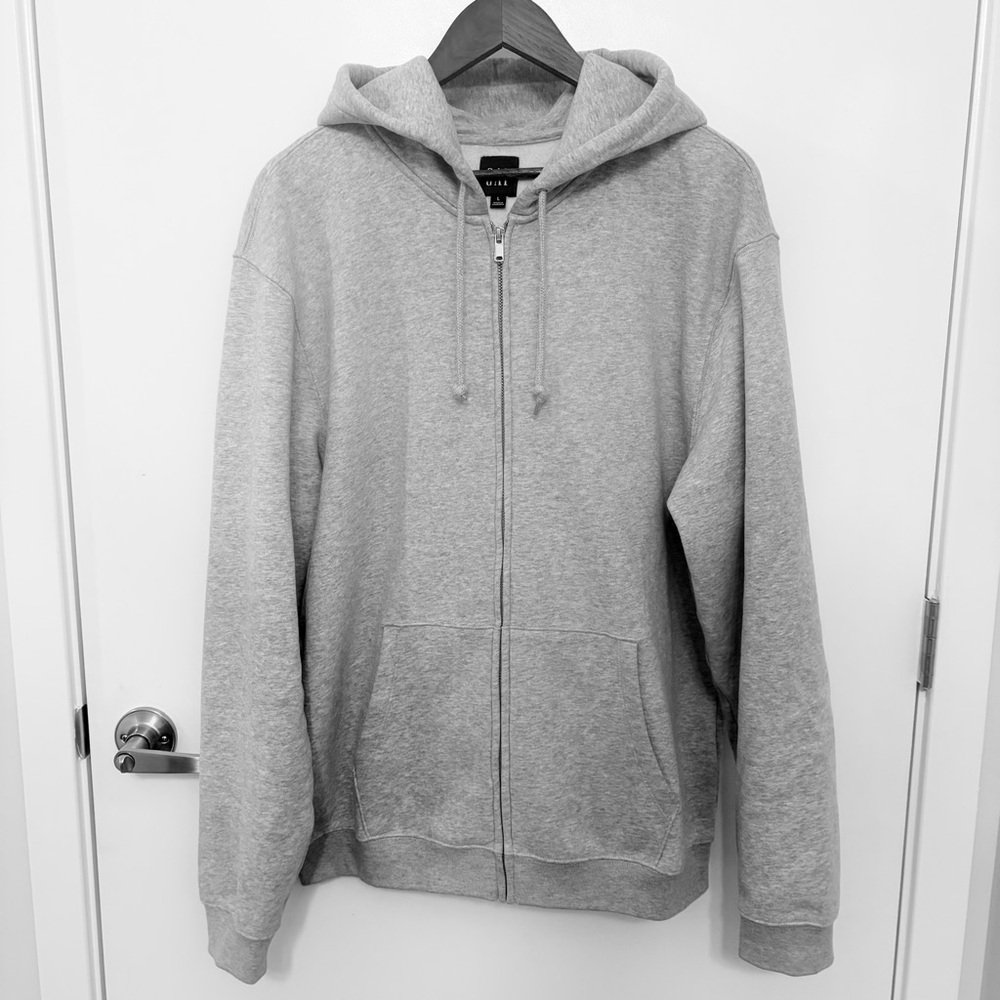 GAP VintageSoft Heather Gray Zip Up Hoodie